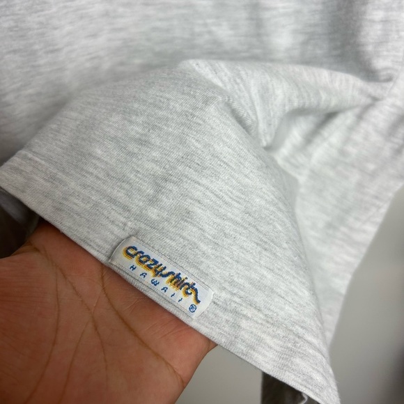 Crazy Shirt Hawaii Gray Embroidery Vail Colorado lightweight Sweatshirt 80s 90s - Picture 9 of 12